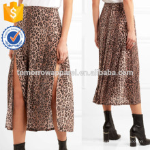 Nueva moda plisada Leopard-print verano de seda Mini falda diaria DEM / DOM fabricación al por mayor de la moda de las mujeres (TA5073S)